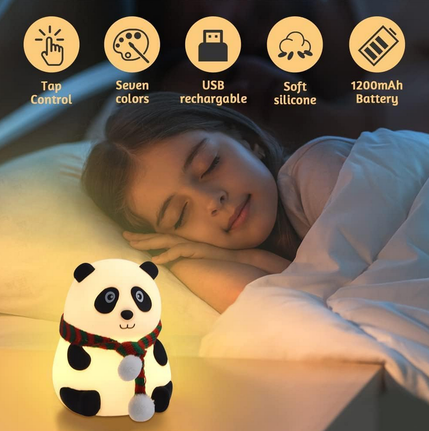 Panda 7-Color Night Lamp
